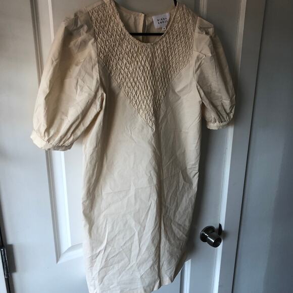 Bird & Knoll Freja Dress size XS NEW WITHOUT TAGS Coconut Cream $365 - Picture 2 of 13